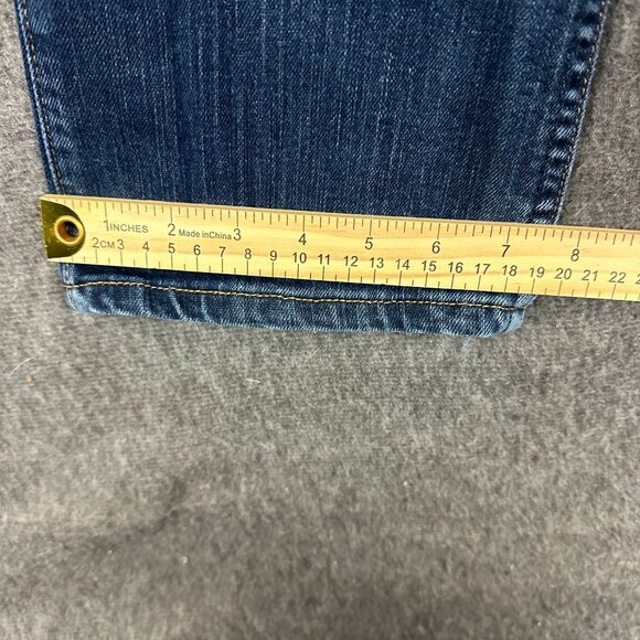 Wrangler Q-Baby Womens No-Gap Waistband Bootcut Jeans Size 0X34 Blue Stretch Den - Picture 8 of 16